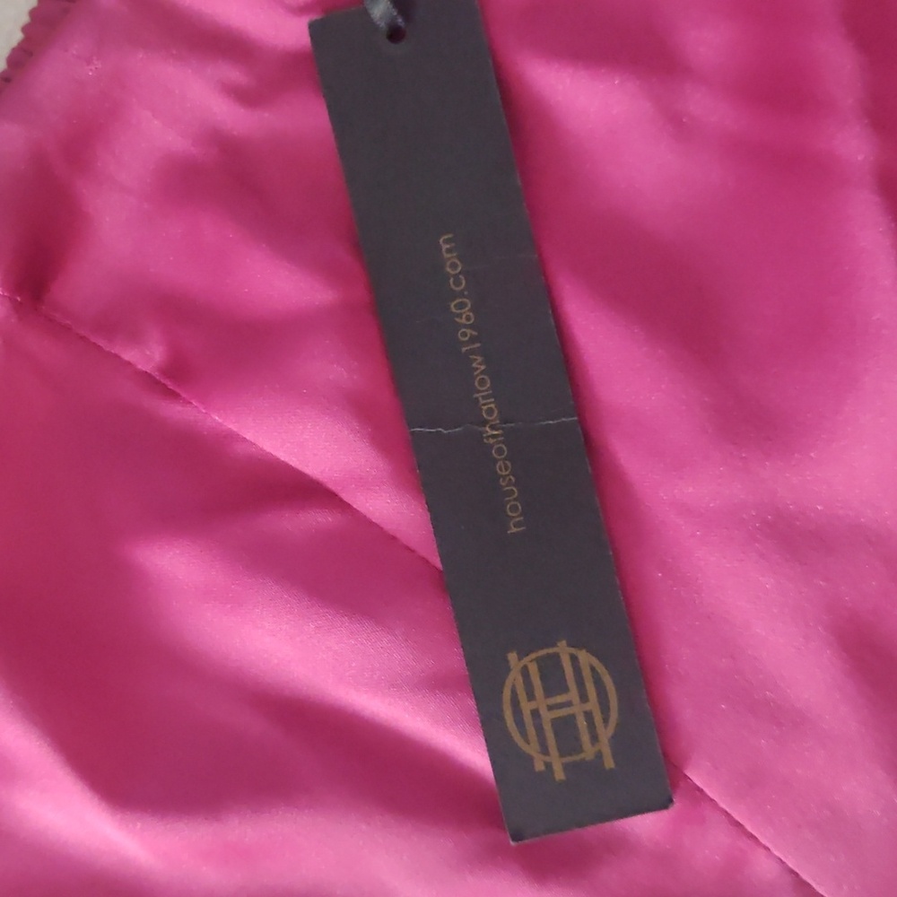 House Of Harlow 1960 Magenta Pink Crop Top Satin. Size L - Picture 6 of 9